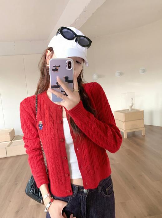 <曾小咸推荐>3.12现货秒杀 ！微信超特价！韩系小熊刺绣针织开衫 日常169.99 立减100 秒杀69.99！！ 商品图8