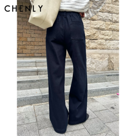 尘衣｜26SS松紧腰抽绳直筒牛仔裤