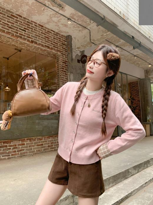 <曾小咸推荐>3.12现货秒杀 ！微信超特价！韩系假两件针织开衫 日常209.99 立减120 秒杀89.99！！ 商品图5