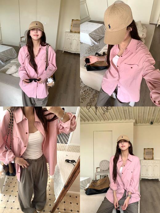 COCIC冰岛欧尼玫瑰粉衬衫 | 特调偏冷调的玫瑰粉，上身超显白，复古高级可露丽配色【3-5天发货】 商品图2