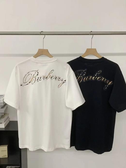 BUR26早春刺绣图藤绘画刺绣男女英伦风宽松版纯棉短袖T恤 商品图4