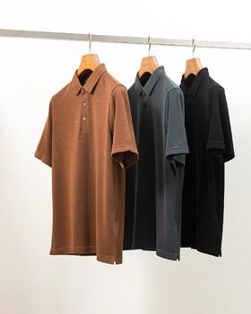 儒雅精致男士春季新款美丽诺羊毛一体绒POLO衫