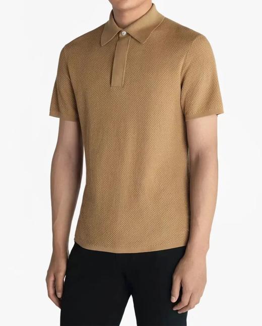 英伦绅士夏季男士新款桑蚕丝针织POLO衫 商品图0