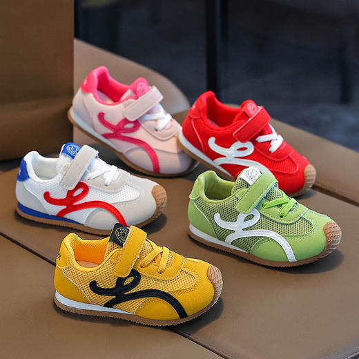 【小黄鸭】儿童春夏季新款男女童阿甘鞋儿童板鞋休闲双网透气男童运动鞋27-37 商品图1