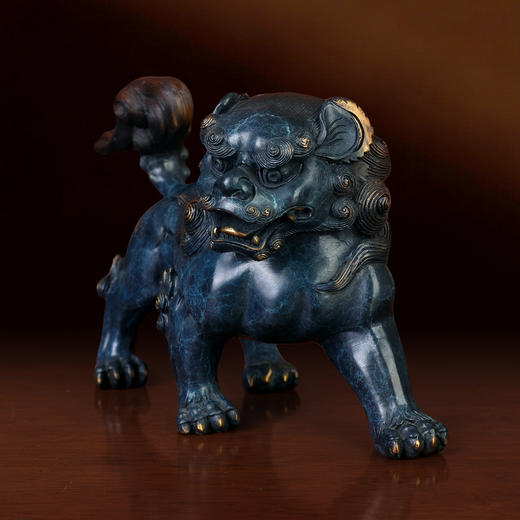 威武对狮居家吉祥物纯铜摆件 商品图7