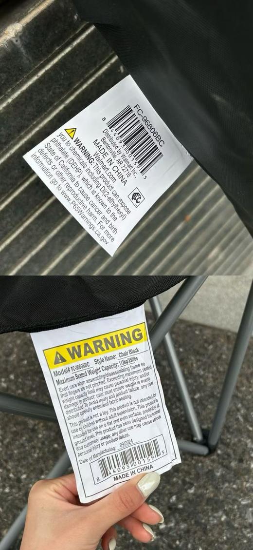 出口老美沃尔玛公司单  只有黑色 加厚钢管 承重250磅 质量非常好的一款户外椅 商品图4