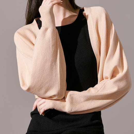 【30%羊毛针织开衫】25秋款短款披肩针织女式毛衣 商品图4