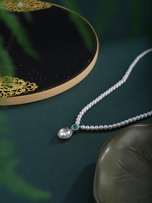 子佩集【璀璨流年】珍珠惜王妃项链【XXXL027】水沫玉椭圆2602 商品图4