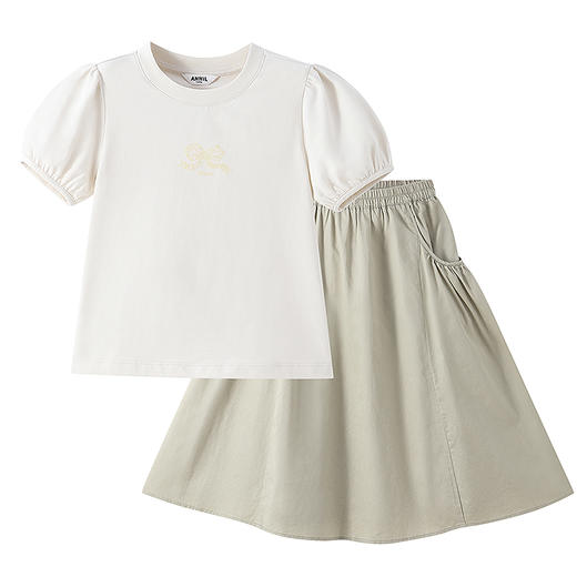 女童圆领短袖套装夏季新款安奈儿童装EG621630 商品图8