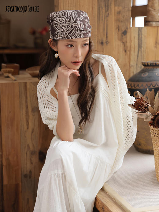 【门店同款】ENJOY春季“序光之旅”蕾丝花边披肩连衣裙 169694554 商品图4