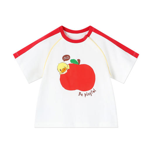 [驱蚊抗菌]bduck小黄鸭童装男童短袖T恤夏装男宝宝纯棉儿童上衣薄90-150 BF2701005 商品图3