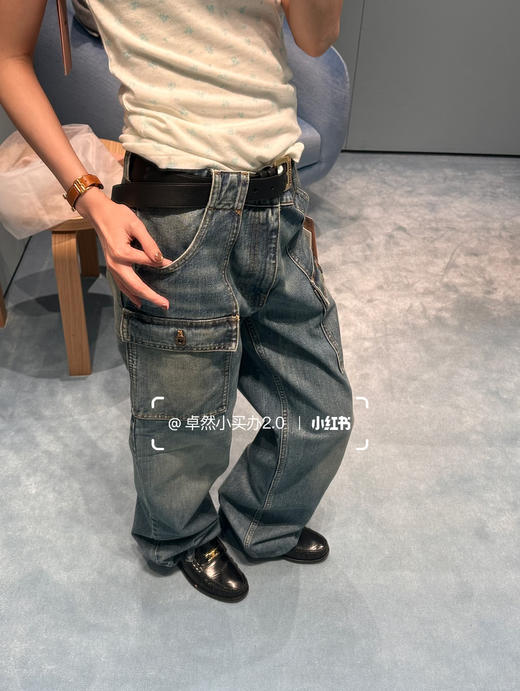 缪缪26Ss新款牛仔工装裤Y2K千禧辣妹神裤（KX） 商品图11