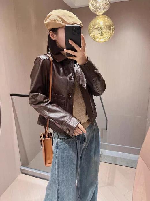 一店k （BC | 意大利🇮🇹进口绵羊皮！）顶奢！按头安利！妥妥的好东西！老粉闭眼入！春天怎么少的了皮衣甜酷girl！女士经典短款皮衣，简洁利落裁剪 小个子穿不压身高 商品图1