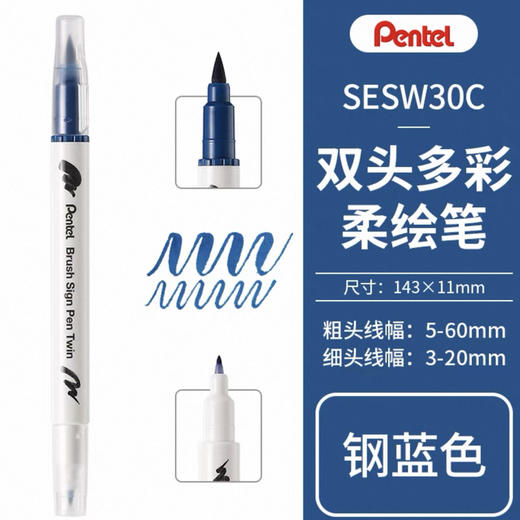 派通彩色双头柔绘笔SESW30C-T117 商品图0