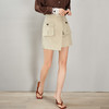 剩S/M/L/XL 芳外新款设计感高腰工装半身裙拼接不规则短裙女8D21CI1372 商品缩略图2