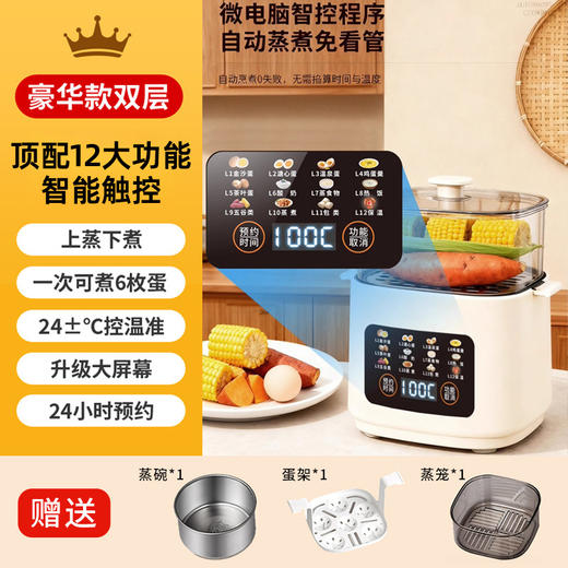 蒸蛋器新款自动断电 多功能煮蛋器 可预约早餐机煮鸡蛋神器 商品图2