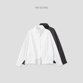 THESOONG"轻量时髦"极简机能风利落松弛感立领外套HWWT8645