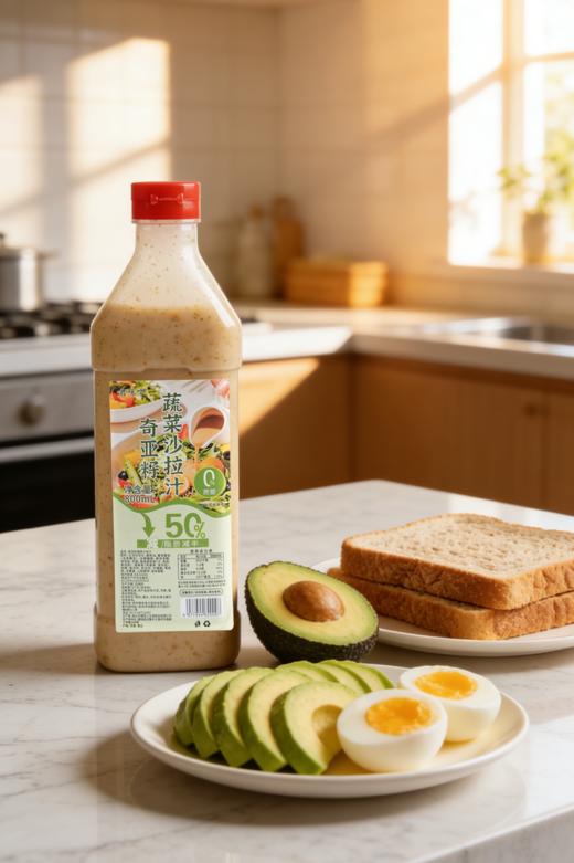 🔥超模同款💰9.9抢1大瓶❗【君味唻 奇亚籽蔬菜沙拉汁】减脂期快乐吃草，拌什么都好吃😋酸甜爽口好吃又不腻！减脂必备灵魂酱汁💥 ✅较日常款，脂肪减少50%！ 商品图1