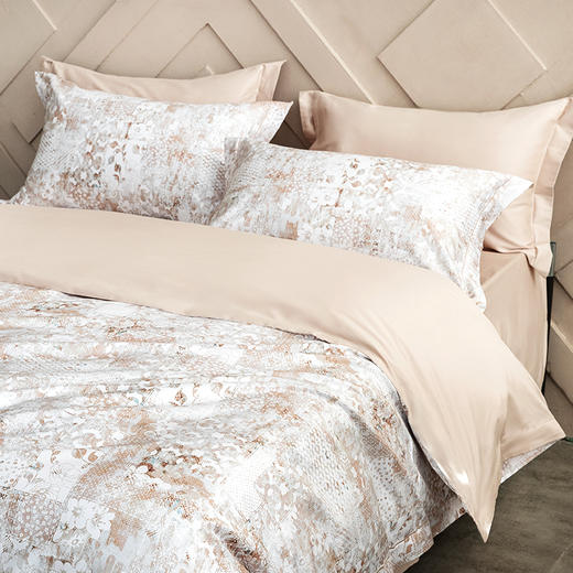 【代发】140支 迷醉的滇池 波斯花园 蓝铂四件套纯棉（尺寸为被罩尺寸） 商品图1