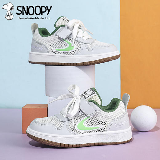 【史努比】儿童鞋板鞋春夏网面透气小白鞋软底舒适板鞋26-37 商品图6