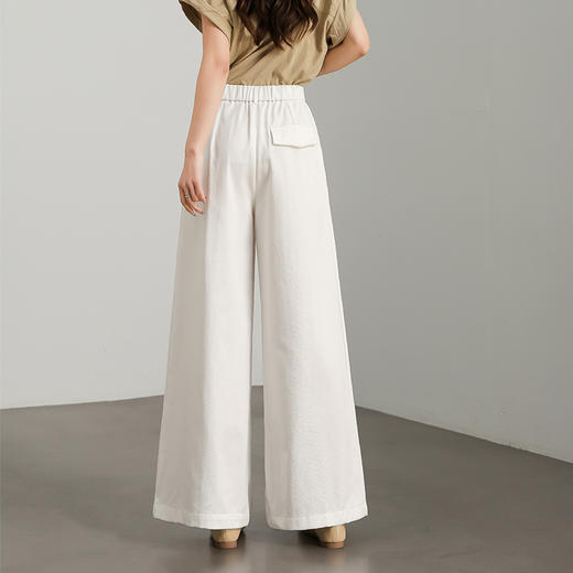 【限时秒杀】西遇宽松阔腿裤女新款通勤高腰莱赛尔慵懒风休闲牛仔裤V0050775 商品图4