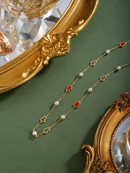 子佩集【福禄鸿运】珍珠惜王妃项链【XXXL018】镀金葫芦2602 商品图3