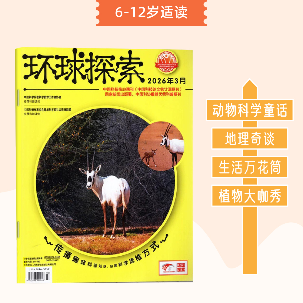 环球探索杂志6-12岁儿童读物 2026年1-3月新刊 25年1-12月刊现货 2024年1-12月刊现货 杂志订阅 青少年探索科普