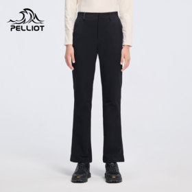 伯希和户外软壳裤女新款防风徒步运动长裤弹力休闲裤商务微喇裤子