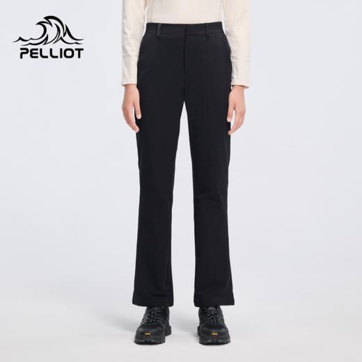 伯希和户外软壳裤女新款防风徒步运动长裤弹力休闲裤商务微喇裤子 商品图0