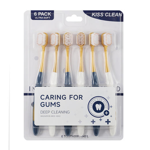 【18支】成人宽头软毛牙刷家庭装  6支装高密柔丝 商品图1