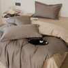 轻奢高支~100s全棉长绒棉四件套纯棉纯色双拼被套床单简约床上用品套件 商品缩略图2
