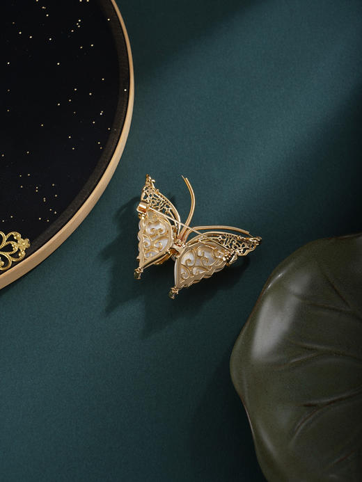 子佩集【蝶恋芳华】珍珠惜王妃胸针【XXXZ266】蝴蝶镀金2602 商品图4