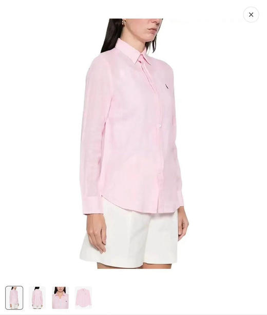 【秒杀价已调 直接拍】原单 Polo Ralph Lauren 亚麻女士 小马标刺绣 长袖衬衫 把夏日海风穿在身上 商品图10
