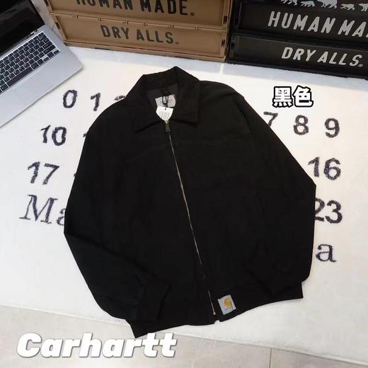 F031012宽松拉链下摆螺纹男女同款软化细腻帆布质感工装克外套 商品图5