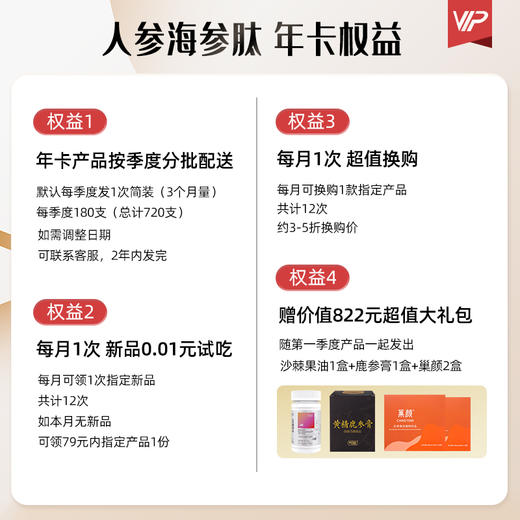 ☆养瑞和 | 【年卡】人参海参肽年卡·720支装·海参肽牡蛎肽人参肽大豆肽骨胶原蛋白肽亚麻籽油 商品图2