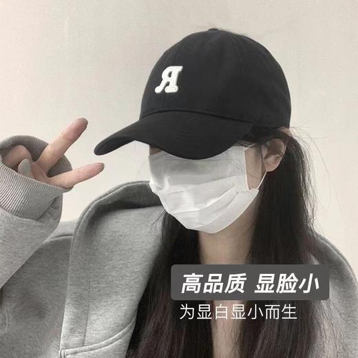 【透气不闷❗大头可带】R标咖啡色棒球帽女大头围新款显脸小百搭运动帽子男ins鸭舌帽潮帽。xa 商品图2