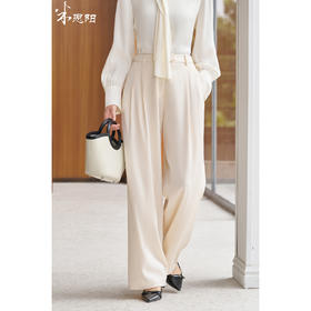 米思阳新款秋季高腰垂感西装裤通勤气质直筒宽松休闲裤5M24CH4047