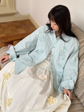 nothe Case布然/NC261812/「轻落藤蔓」双色长袖百搭上衣外套