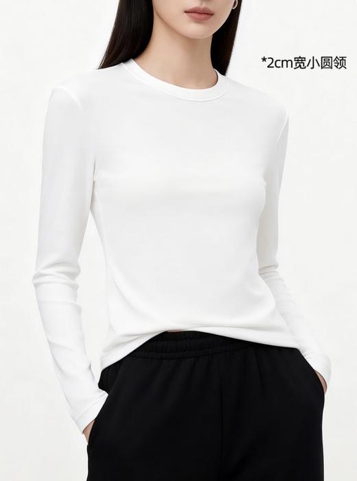 「老顾客福利品,两件➖10元」洛诗琳春季兰精天丝含羊毛丝柔正肩长袖打底衫2026新款7A抗菌修身显瘦叠穿百搭休闲纯色上衣yz70017(付款7天内发货) 商品图8