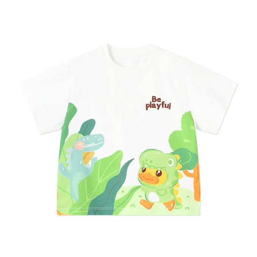 [冰感速干]bduck小黄鸭童装男童短袖t恤儿童速干衣宝宝夏装上衣薄90-140 BF2701079 商品图3