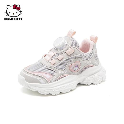 HelloKitty童鞋女童运动鞋春秋款选纽扣网面女孩跑步儿童老爹鞋子608574-KD 商品图0