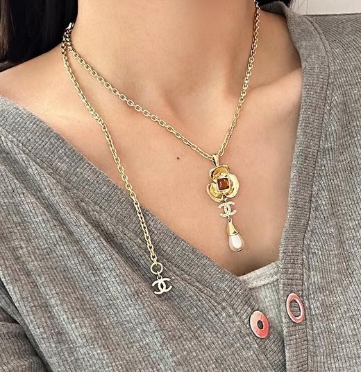 香奈儿 棕石金花水滴珠项链（XTY） 商品图5