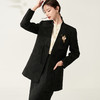 剩L 芳外新款宽松百搭肌理感V领西服国风盘扣西装外套女8T23AX0114 商品缩略图2