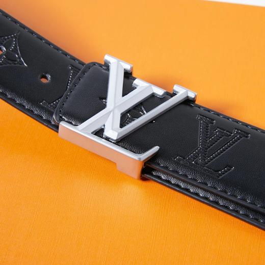 F031014男士好礼质感无敌耐磨耐造黑色时尚高温印花银色扣皮带 商品图8