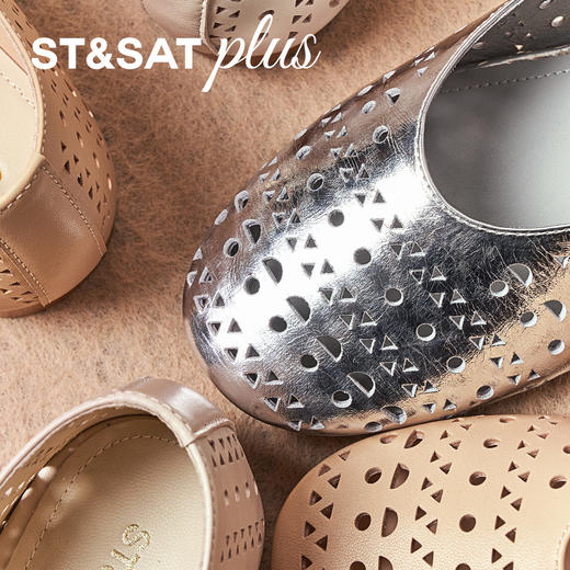 星期六26春新款气质镂空复古扣饰玛丽珍SSE1111102 商品图9