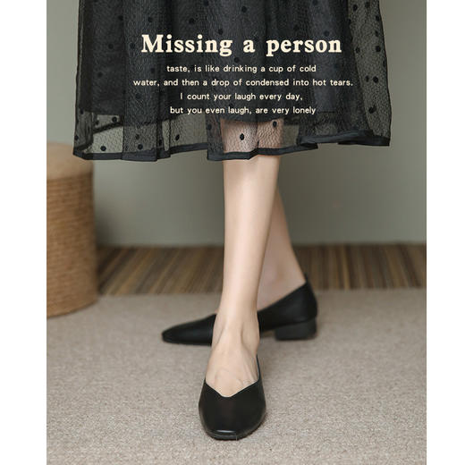 【偏小拍大1码！爆款归来！高跟单鞋 知性优雅】浅幼 平底鞋高跟鞋2款 时尚减龄 方头款高跟可增高4厘米！ 5色可选 商品图4