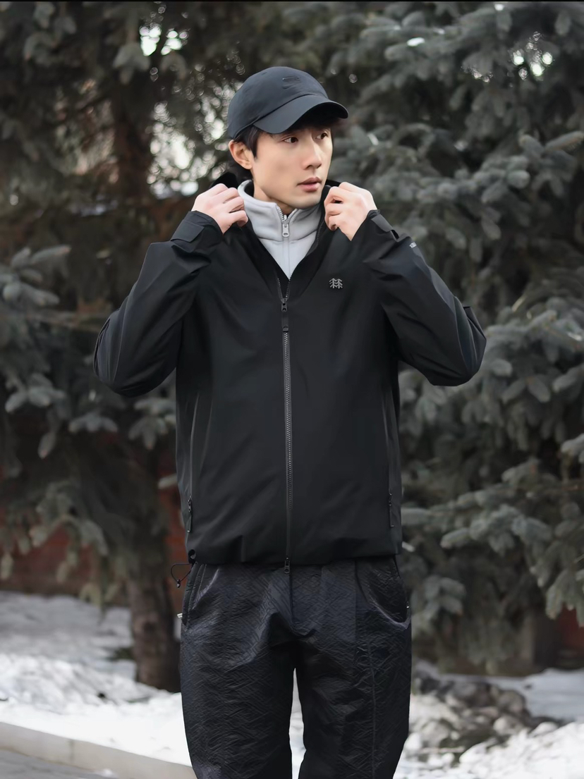 310-10 圆正韩国单 两棵树 男士户外软壳夹克外套 老朱176-148穿L