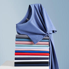 190g男女同款柔软舒适耐磨纯色圆领短袖上衣   XYD-9101