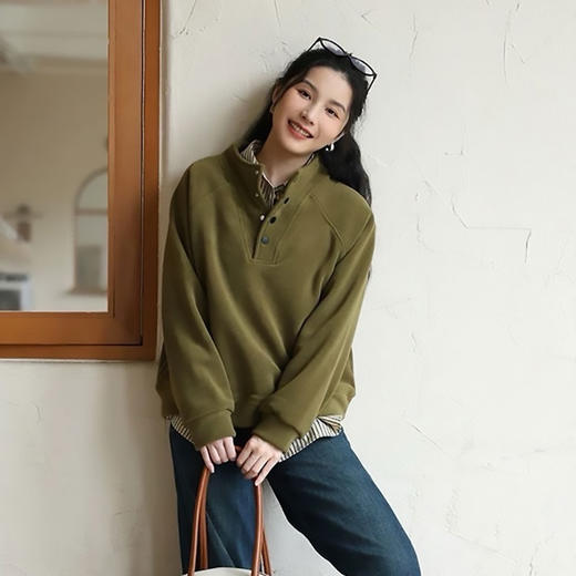 【一周能穿5天！超懂女人心的双面奥粒绒立领卫衣】通勤氛围感穿搭我悟了

 商品图3