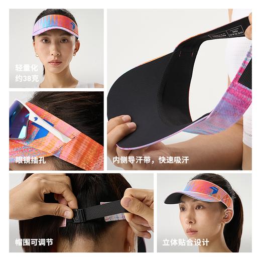 内道导汗印花轻量空顶帽速干男女户外越野马拉松跑步运动帽 商品图1